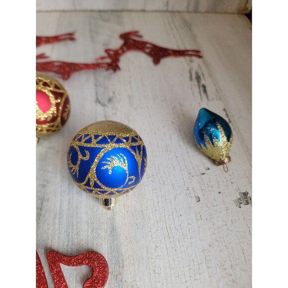 Hope Reindeer‎ unique ball ornament Xmas glitter set gold - Picture 10 of 10